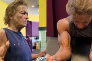 Ngỡ ngàng với cụ bà 68 tuổi nghiện gym, body đỉnh,  khỏe đến nỗi bị ngựa húc mà không gãy xương